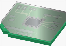 Photo:Applied onto the entire surface of the circuit board.